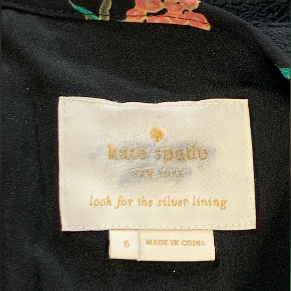 Kate Spade New York Womens Black Cotton Blend Blossom Trim Tweed Dress Size 6 - Picture 8 of 10